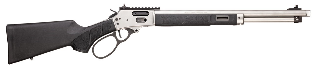 SMITH AND WESSON MODEL 1854, 44MAG, 19.25" LVR, S/S BARREL, BLK SYNTH STK, XS GHOSTRING RR, 9RDS
