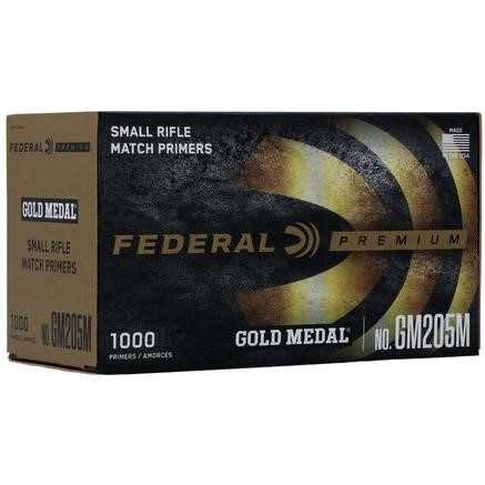 FEDERAL #GM205M PRIMERS, GOLD MEDAL SMALL RIFLE MATCH - 1000RDS