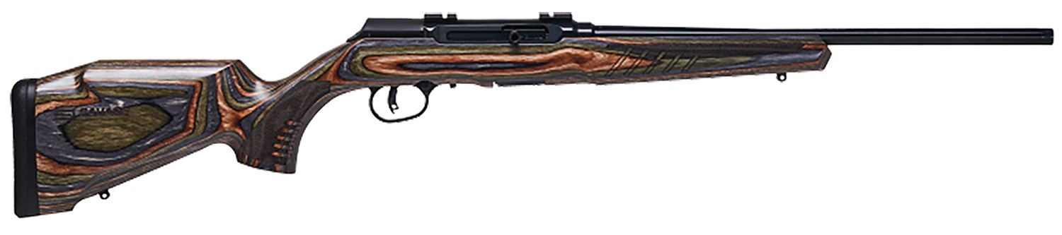 Savage Arms,A22 BNS-SR, 18', 10+1 .22 LR, Threaded Barrel, Black Metal Finish & Timber Hardwood Matte Forest Green Laminate Stock Right Hand (Full Size)