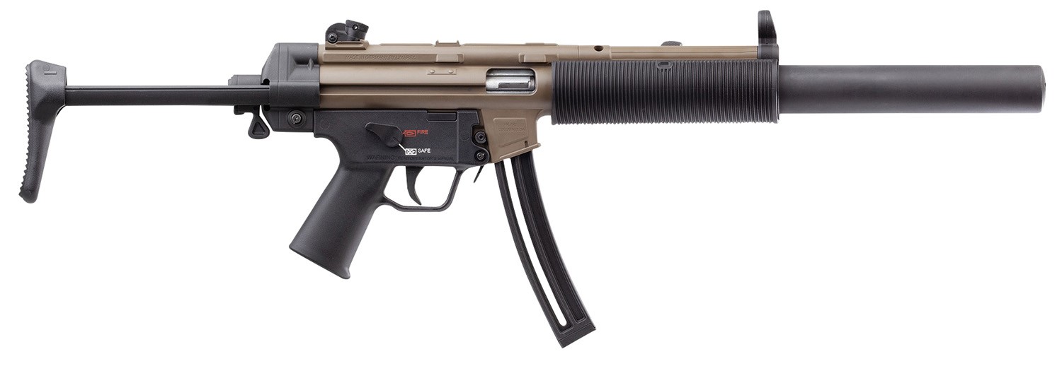 HECKLER & KOCH MP5, 22LR 16.1", FDE, RIFLE, W/COLLAPSIBLE STOCK, 25RDS