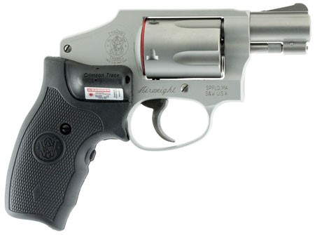 SMITH & WESSON 642 AIRWEIGHT, 38 S&W, 1.88 BARREL, 5 ROUND CYLINDER, INCLUDES CRIMSON TRACE LASERGRI