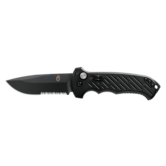 GERBER #30-000377 06AUTO, DROP POINTED, SERRATED, 3.8", BLACK