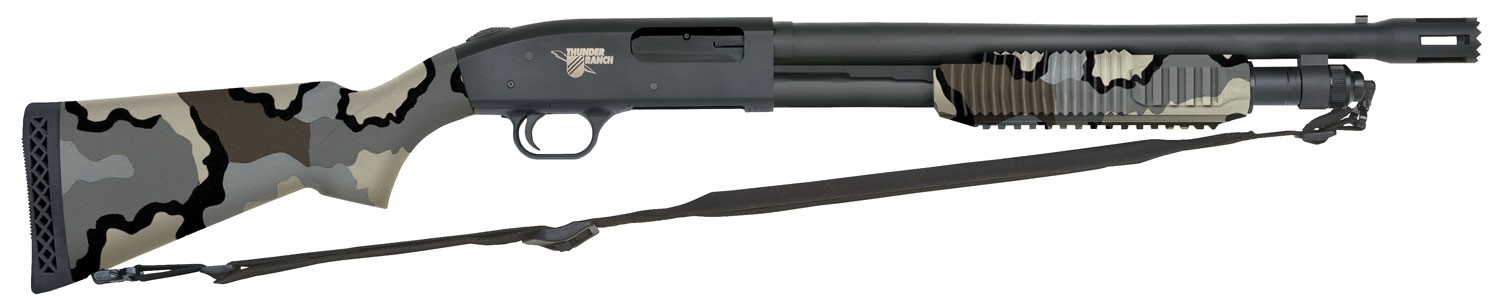 MOSSBERG 590A1 THUNDER RANCH 12G 18.5" 5RDS, BLUE BARREL, KUIU CAMO STK, RH