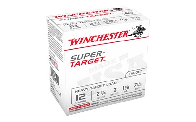 WINCHESTER #TRGT12M7 12G 2.75" 3 DRAM #7.5, SUPER TARGET LOADS, 25RDS