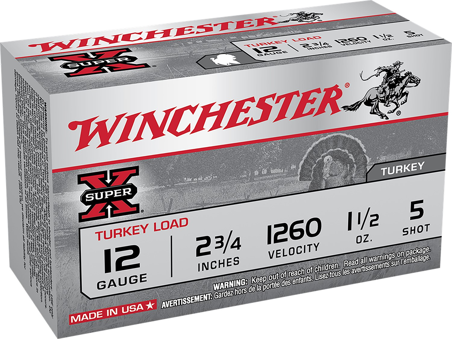 WINCHESTER #X12MT5 SUPER X MAG TURKEY #5, 10RDS