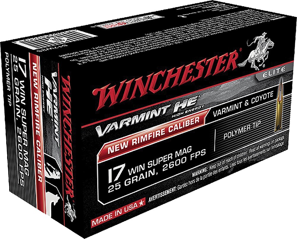 WIN Super-X .17 Winchester Super Magnum 20 Grain JHP 50 Per Box