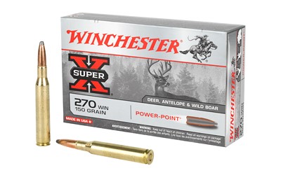 WINCHESTER #X2704 270WIN, 150GR POWERPOINT, 20RDS