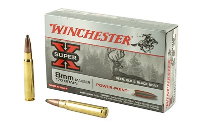 WINCHESTER #X8MM 8MM MAUSER, 170G POWER POINT, 20RDS