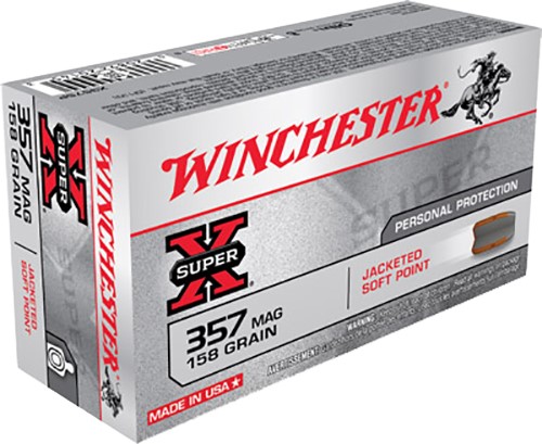 WINCHESTER #X3575P 357MAG 158G JSP, 50RDS