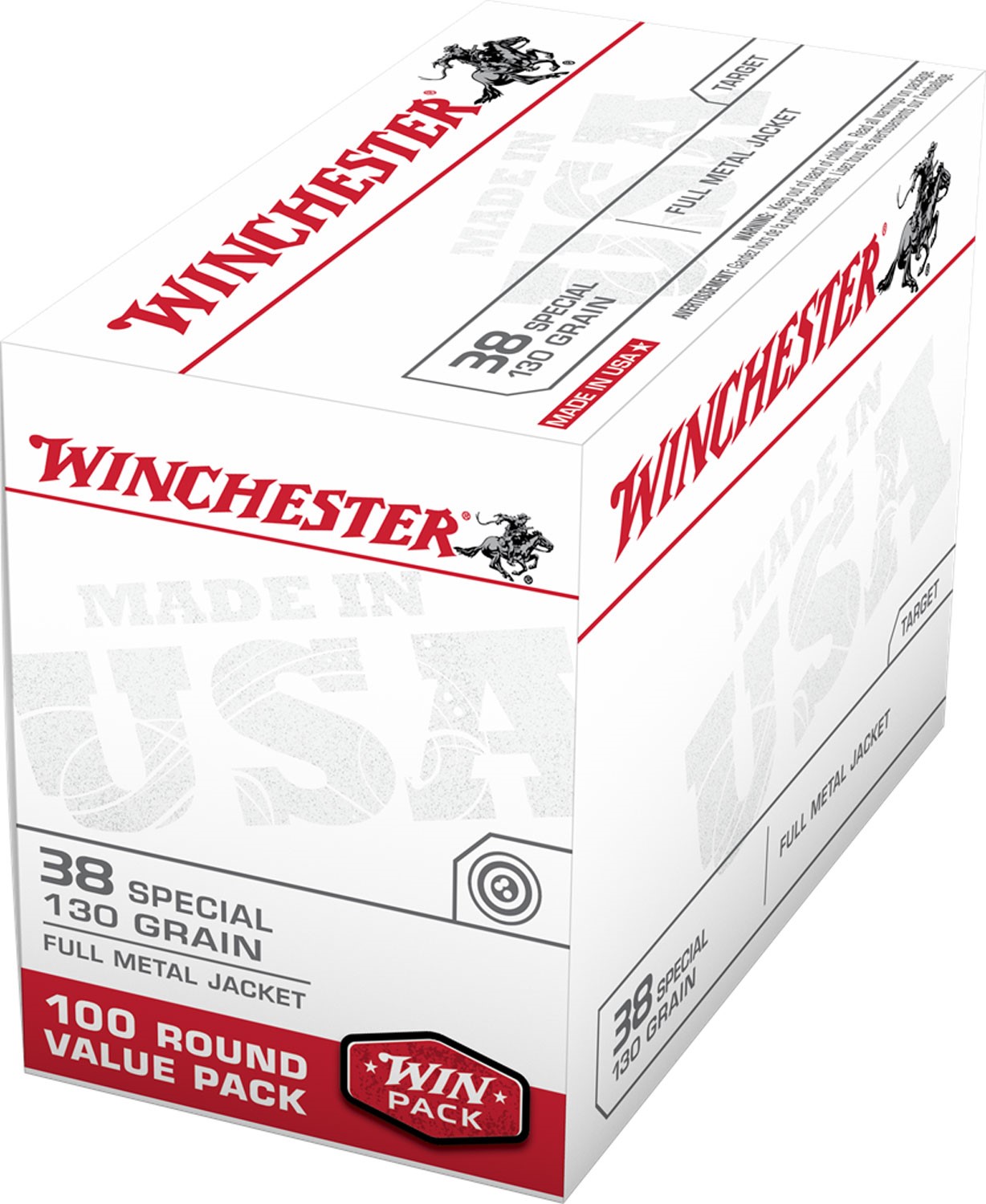 WINCHESTER #USA38SPVP 38SPL 130G FMJ, 100RDS