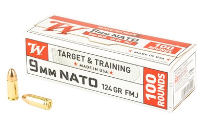 WINCHESTER #W9NATOVPY 9MM 124G FMJ, 100RDS WINCHESTER #W9NATOVPY 9MM 124G FMJ, 100RDS
