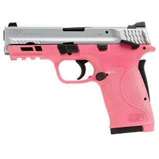 SW SHIELD 380EZ 380ACP 3.6" PINK/SILVER W/O THUMB SAFETY, 8RDS