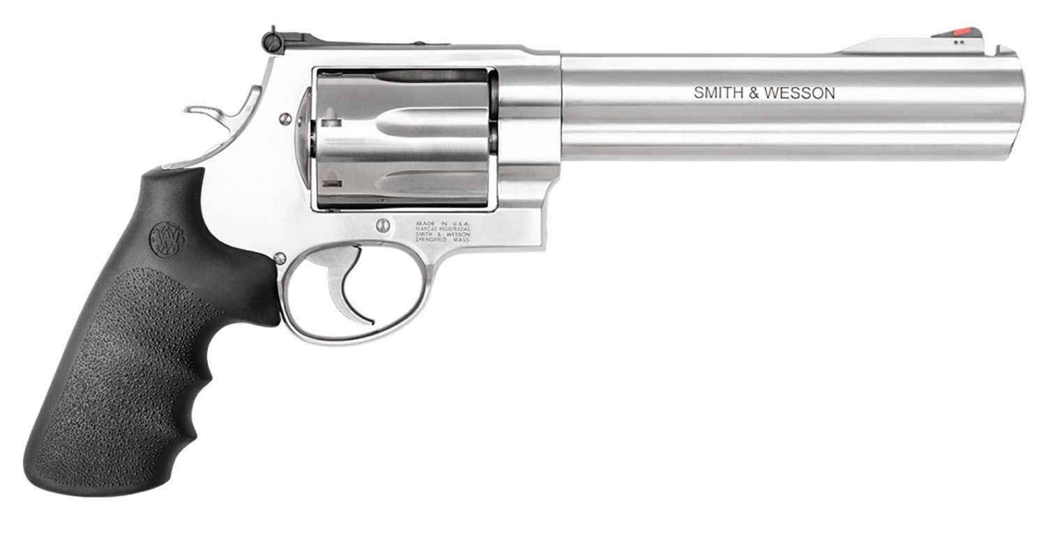 Smith & Wesson 13331 Model 350 350 Legend 7rd 7.50" Satin Stainless/Finger Grooved Black Polymer Grip