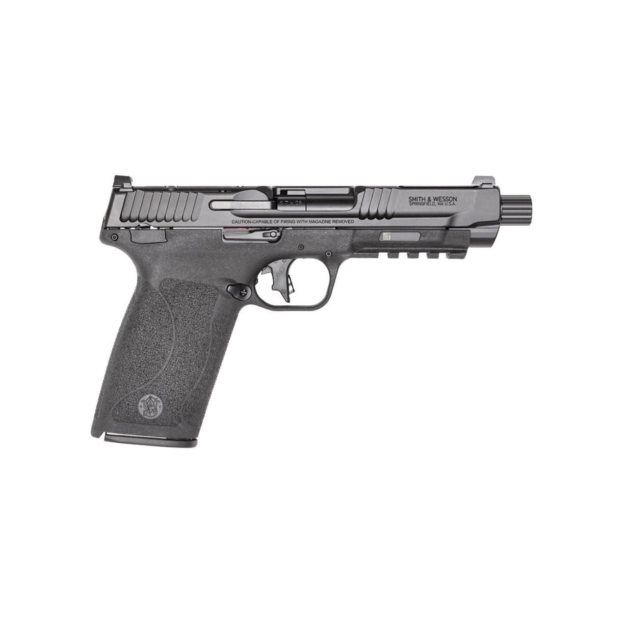 SMITH AND WESSON MP5.7, 5.7x28MM, 5" O/R, FLAT FACED TRIGGER, NO THUMB SAFETY, 22RDS SMITH AND WESSON MP5.7, 5.7x28MM, 5" O/R, FLAT FACED TRIGGER, NO THUMB SAFETY, 22RDS