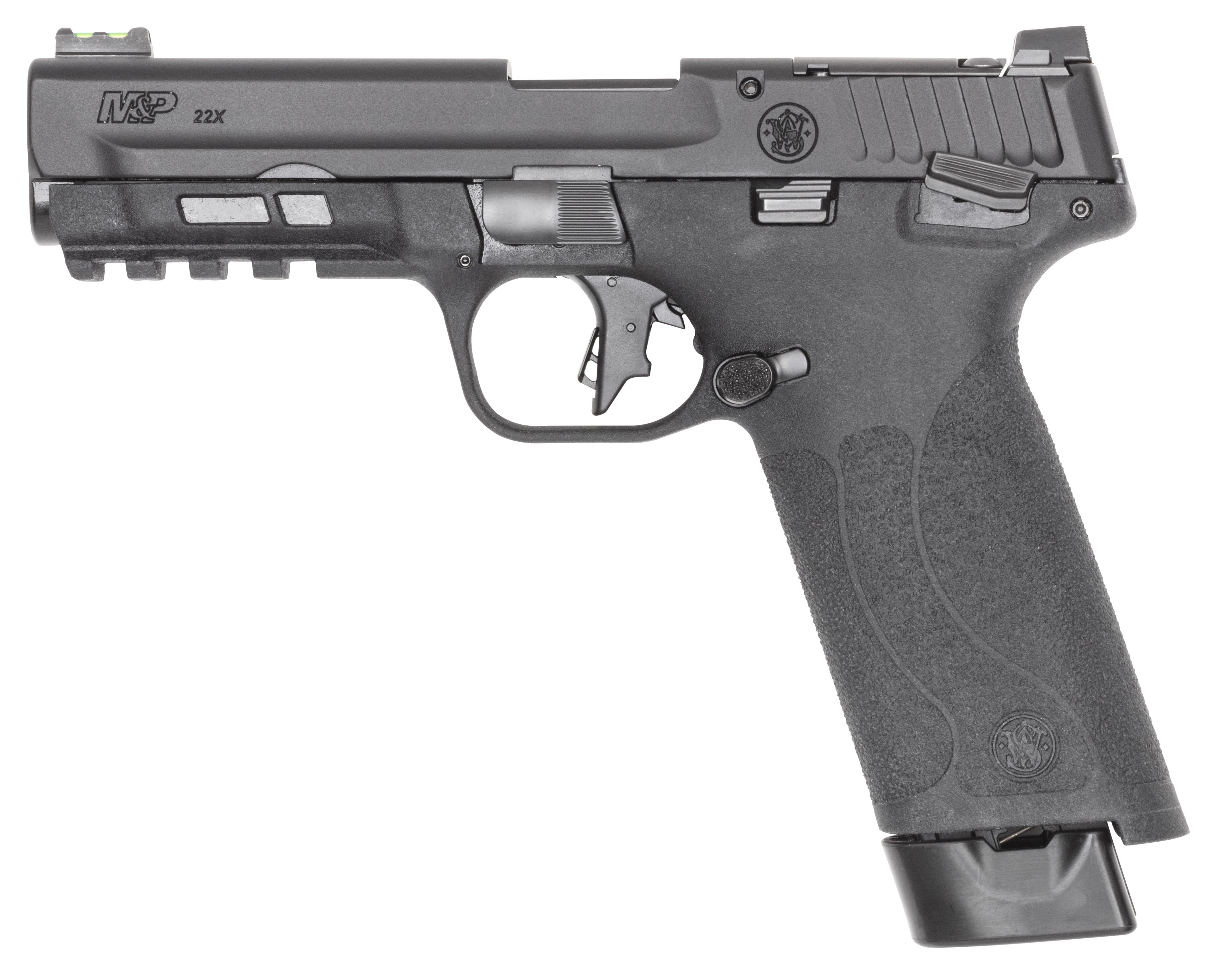 SW MP 22X, 22LR, 4.1" THREADED, O/R, SINGLE ACTION, MANUAL THUMB SAFETY, 20RDS