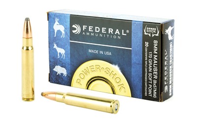 FEDERAL #8A 8MM MAUSER 170GR SP, 20RDS