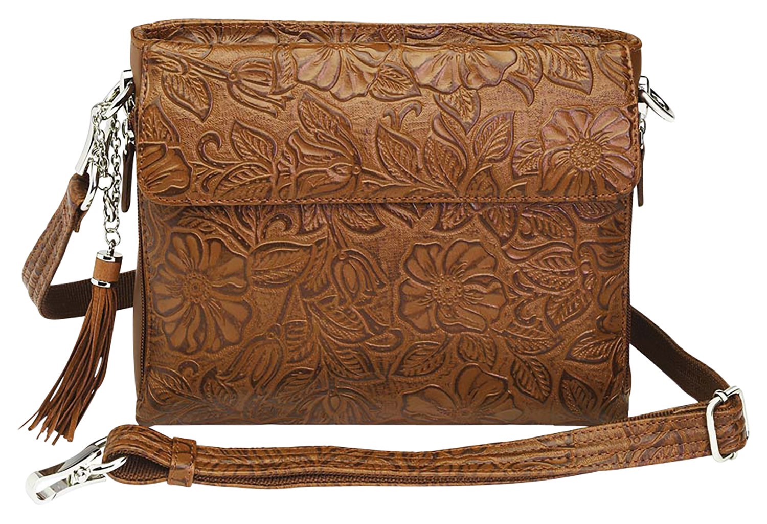 GTM CLUTCH PURSE, TANNED BRN LEATHER ETCHED W/SILVER ACCENTS, GTM CLUTCH PURSE, TANNED BRN LEATHER ETCHED W/SILVER ACCENTS,