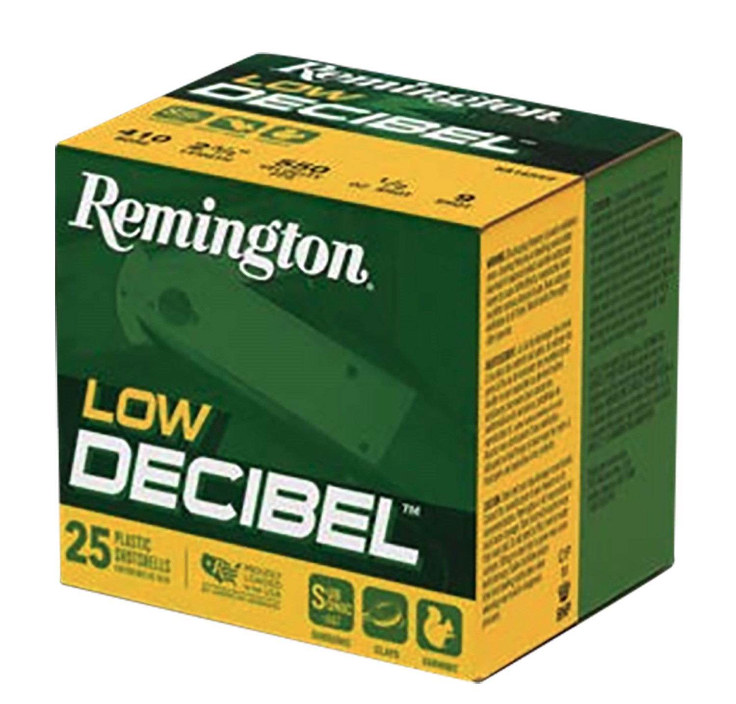 REMINGTON LOW DECIBEL 410G, 2.5" #9, 25RD BOX REMINGTON LOW DECIBEL 410G, 2.5" #9, 25RD BOX