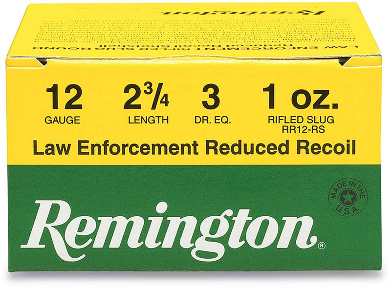 REMINGTON SLUGS, 12G RIFLED, LOW RECOIL, 2.75" 1200FPS, BLUE HULL, 1OZ, 5RDS