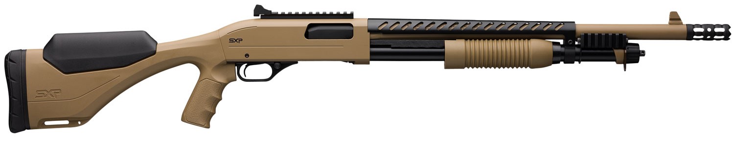 WINCHESTER SXP EXTREME DEFENDER 12G 18", FDE, 5RDS W/PISTOL GRIP AND FULL STK