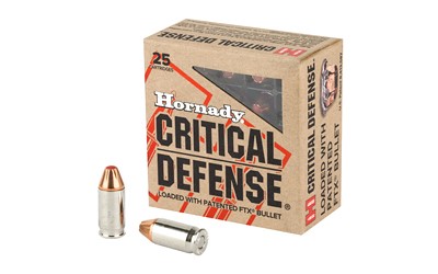 HORNADY #90080 380ACP CRITICAL DEFENSE AMMO, 20RDS