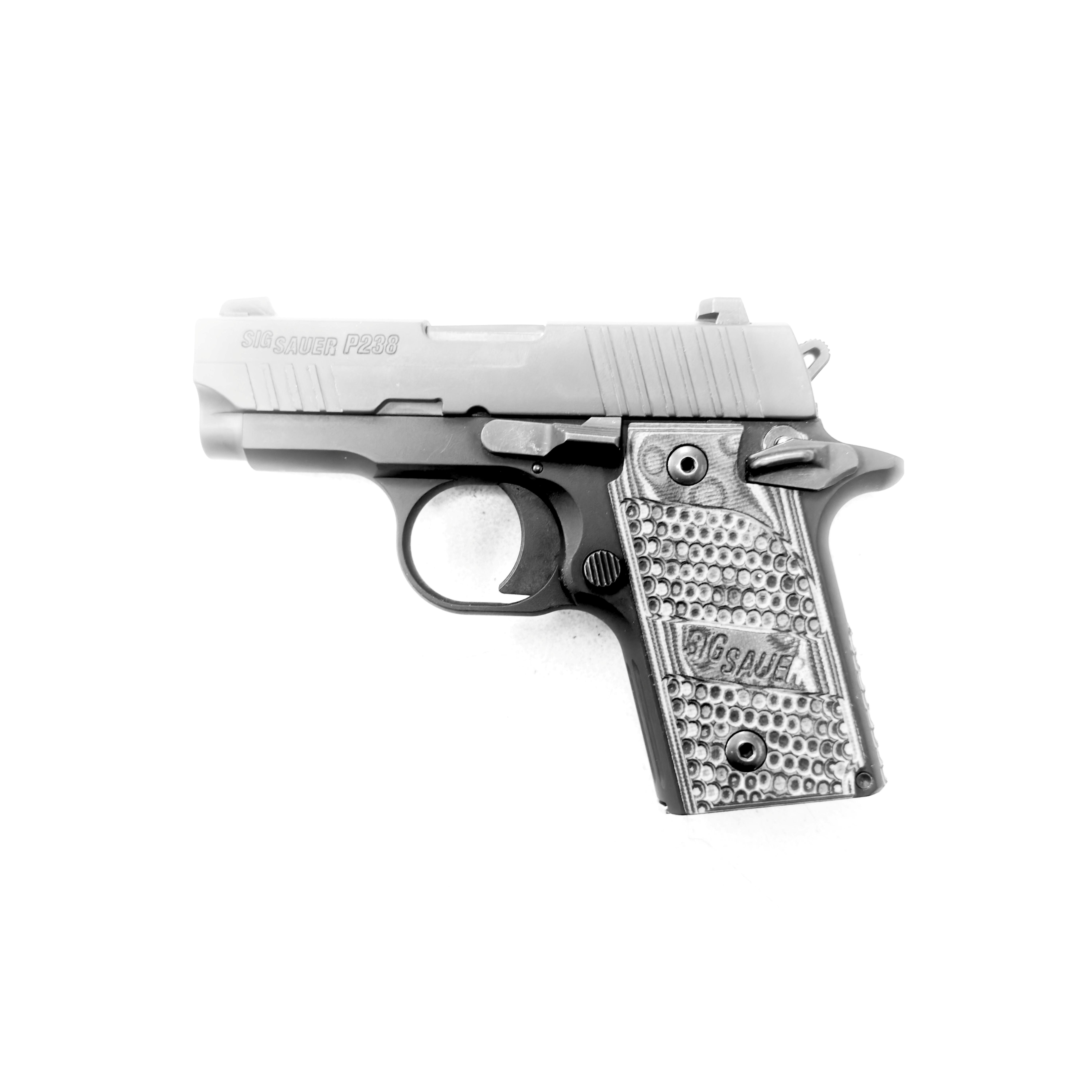 SIG SAUER P238, 380AUTO, 2.7", W/ 2 MAGS, HOLSTER, ORIG BOX, USED