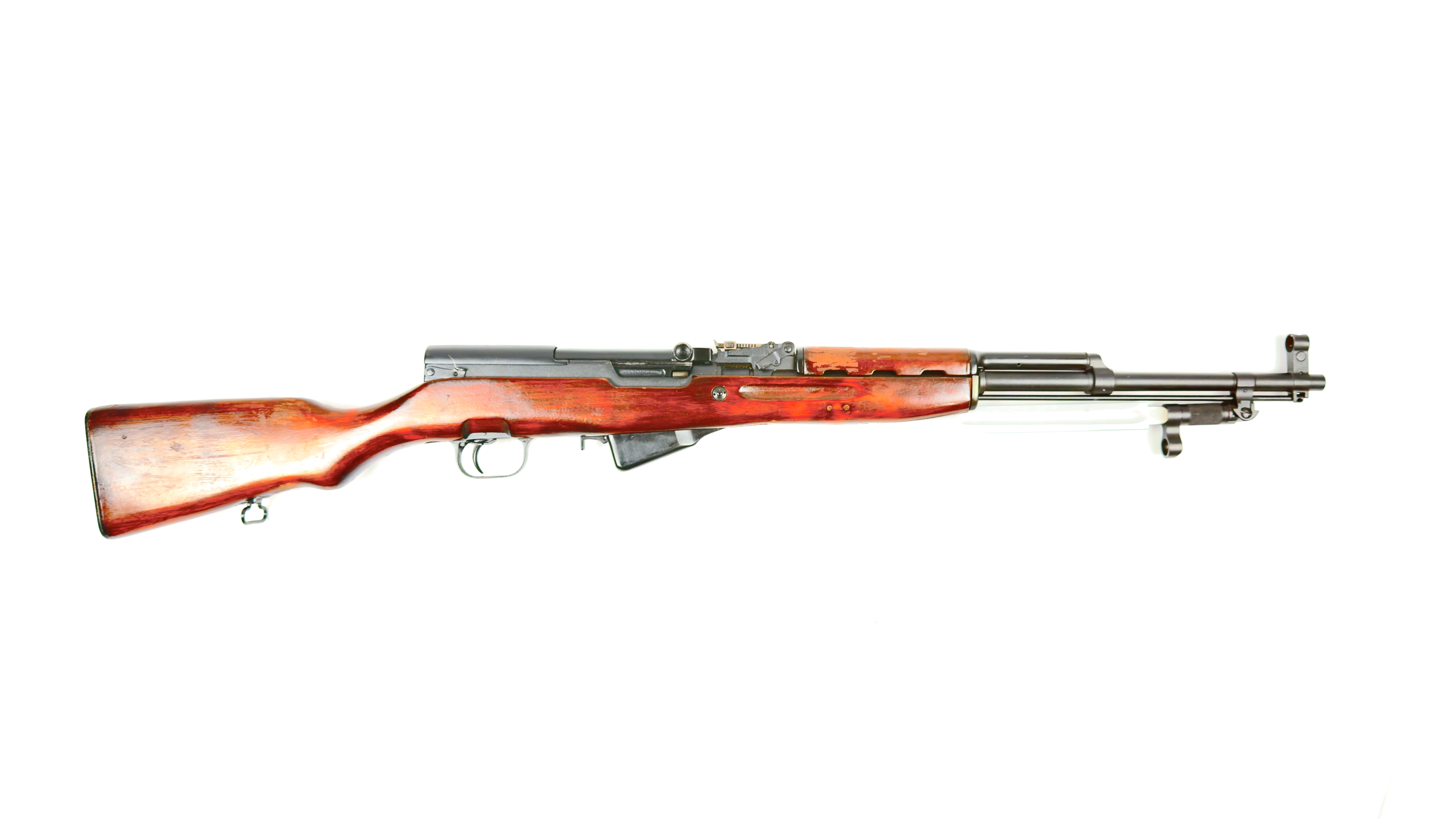 TULA RUSSIA SKS-45, 7.62X39, 19.5", W/ FLIP OUT BAYONET, SOFT CASE, USED