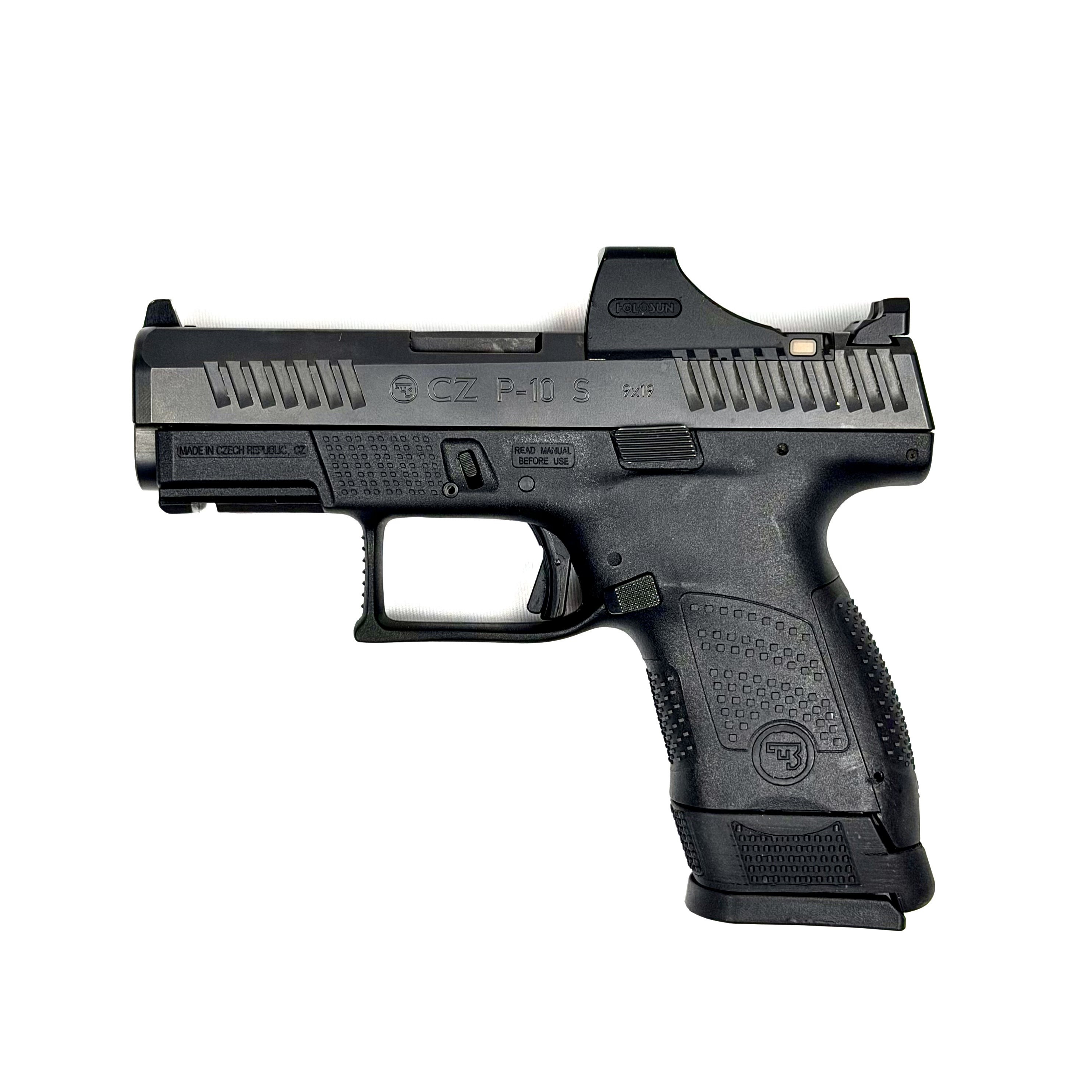 CZ P-10S, 9MM, 3.5", W/ 3 MAGS, HOLOSUN, ORIG BOX, USED