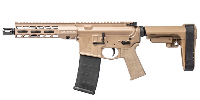 STAG ARMS AR15 TACTICAL PISTOL, 556, FDE, 7.5" CHROME PHOSPATE BARREL, BLA SL NA 30RDS