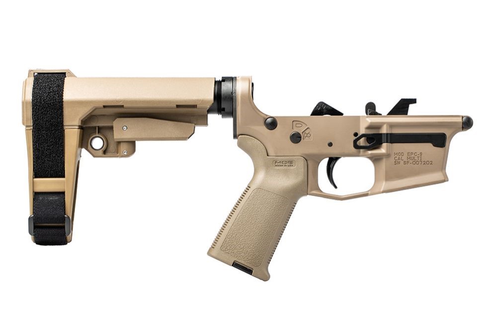 AERO PRECISION #APPG620507 EPC-9 RCVR, COMPLETE, FDE, W/SBA3 BRACE & MOE GRIP