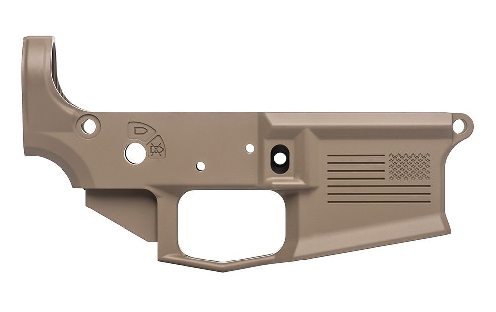 AERO PRECISION M4E1, STRIPPED LOWER RECEIVER, FDE, W/FLAG LOGO