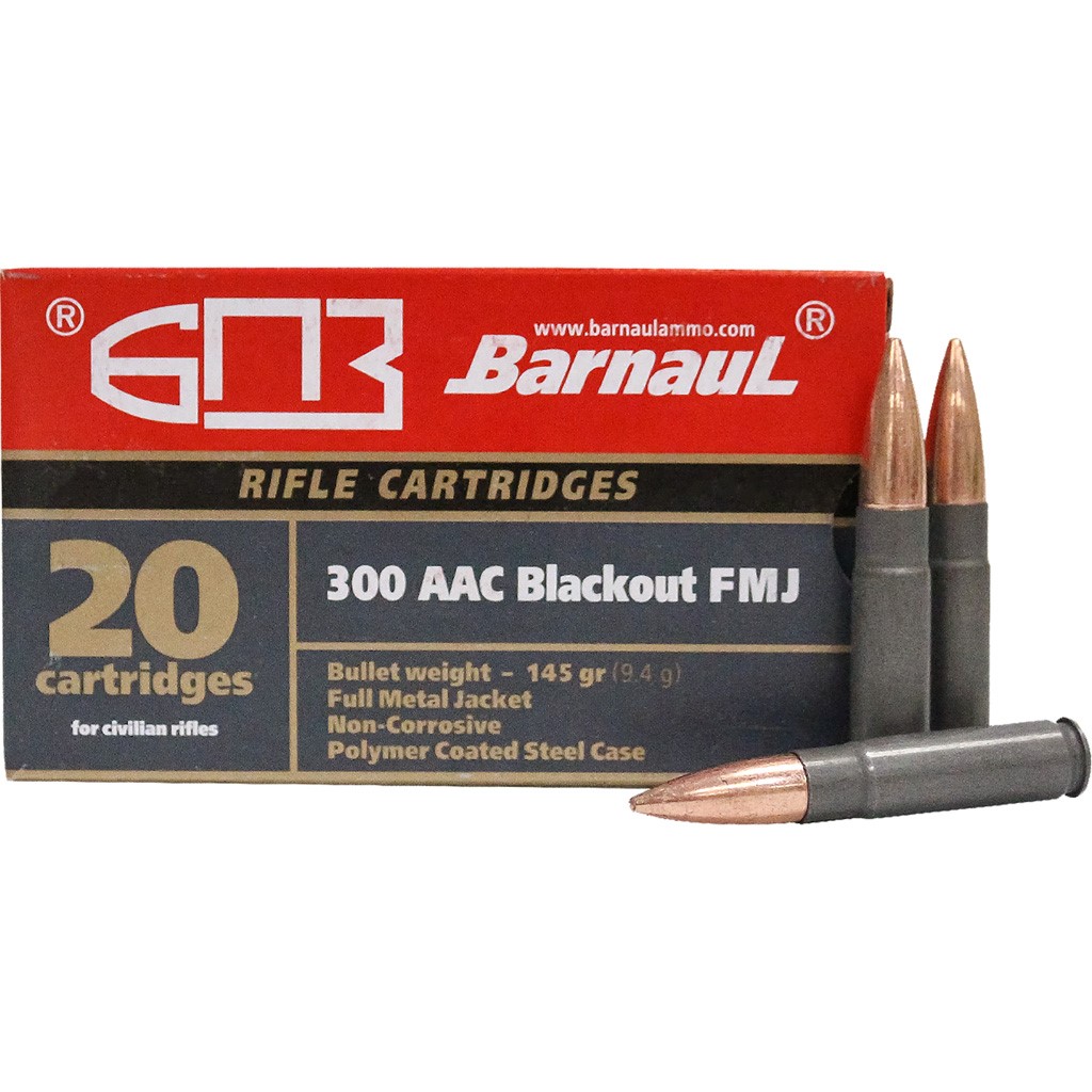 BARNAUL 300BLKOUT, 145 FMJ, STEEL CASED, 20RDS