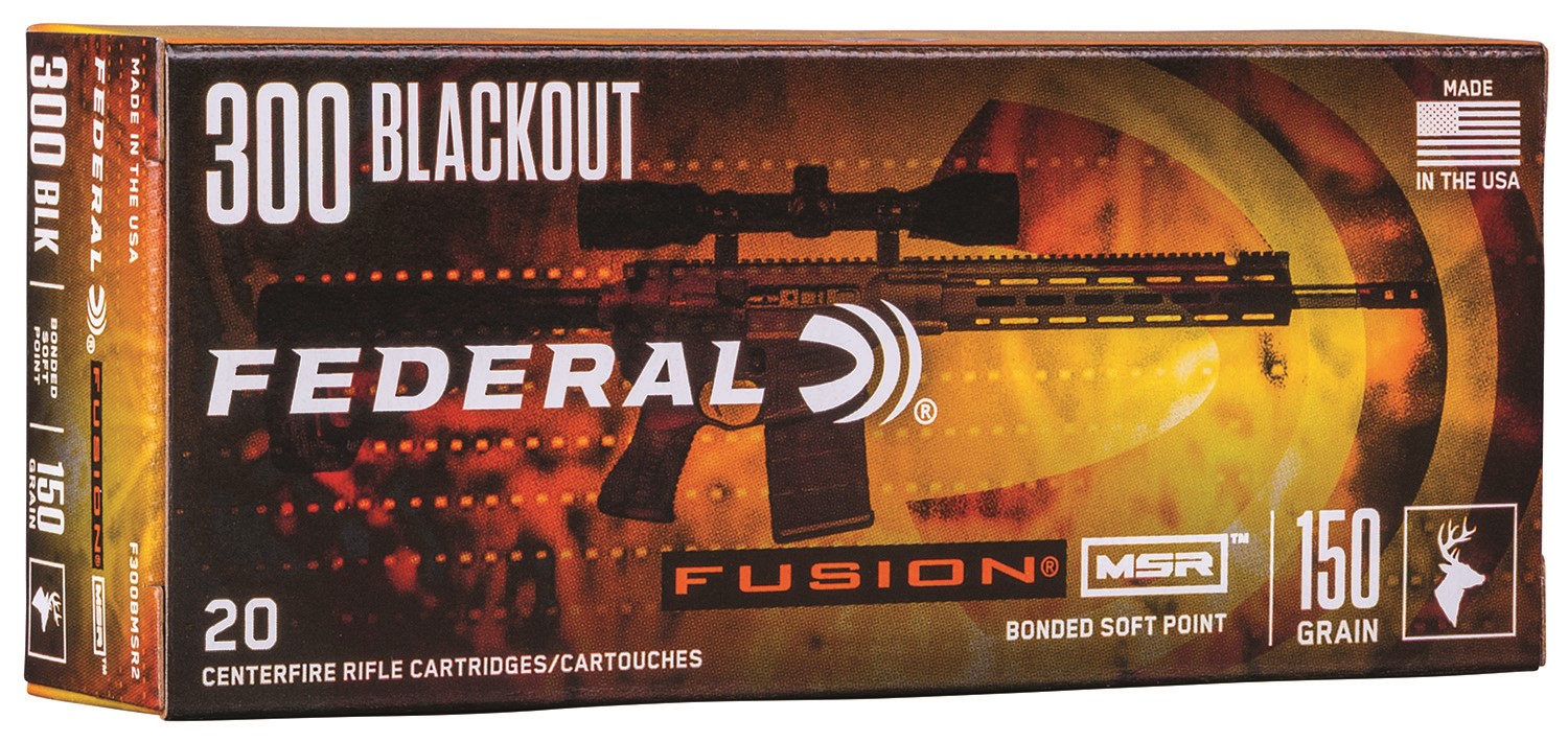 FEDERAL FUSION 300BLKOUT, 150G SP, MSR, 20RDS