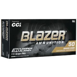 CCI #5205 30SC 115GR FMJ  BLAZER BRASS, 50RDS