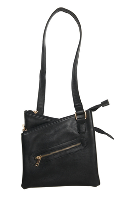 BULLDOG PURSE, CROSS BODY, BLK