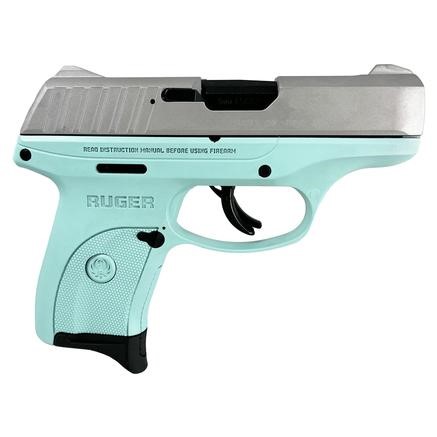 RUGER EC9S 9MM 3.12", TIFFANY BLUE FRAME/SILVER SLIDE, 7RDS