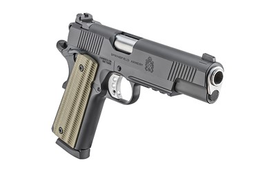 Springfield, Operator 1911, Semi-automatic Pistol, Full Size, Steel Frame, 9mm, 5" Match Grade Barrel, Cerakote Finish, Black, G10 VZ Grips, Tritium Front Sight With Tactical Rack White Dot Rear Sight, Ambidextrous Thumb Safety, 9 Rounds, 2 Magazines Springfield, Operator 1911, Semi-automatic Pistol, Full Size, Steel Frame, 9mm, 5" Match Grade Barrel, Cerakote Finish, Black, G10 VZ Grips, Tritium Front Sight With Tactical Rack White Dot Rear Sight, Ambidextrous Thumb Safety, 9 Rounds, 2 Magazines