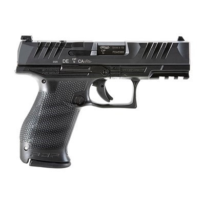 WALTHER PDPLE COMPACT, 9MM, NIGHTSITES, 4" BLK O/R, 3-15RD MAGS