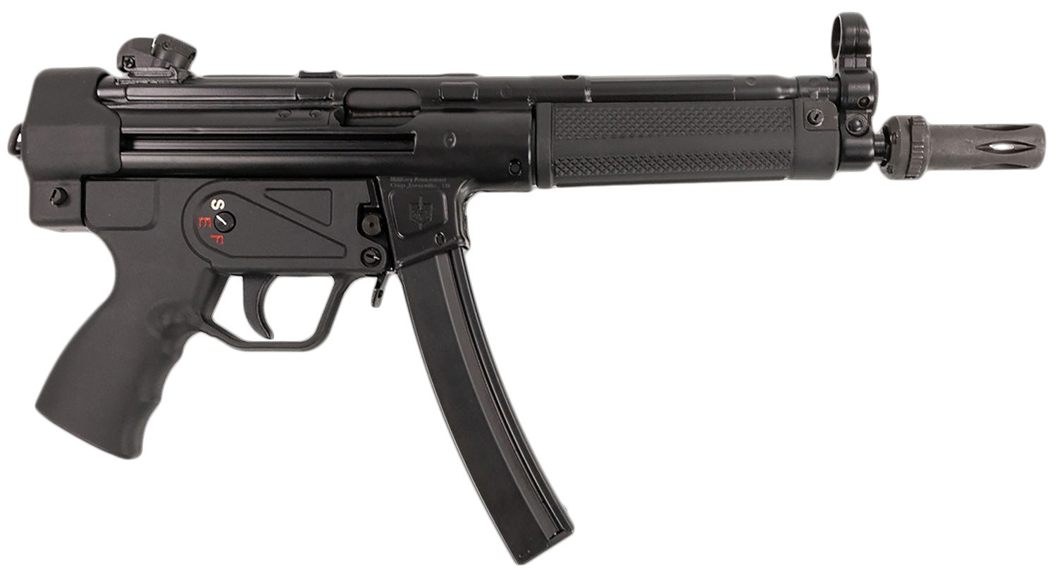 MAC MAC 5 9mm Luger 30+1, 8.90", Black Steel Threaded Barrel, Black Phosphate Receiver, Black Pistol Grip MAC MAC 5 9mm Luger 30+1, 8.90", Black Steel Threaded Barrel, Black Phosphate Receiver, Black Pistol Grip
