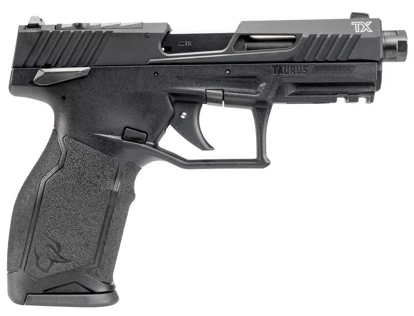 TAURUS TX22, GEN2, 22LR, 4.60" THREADED BARREL, BLACK FRAME W/ PIC. RAIL, 16RDS