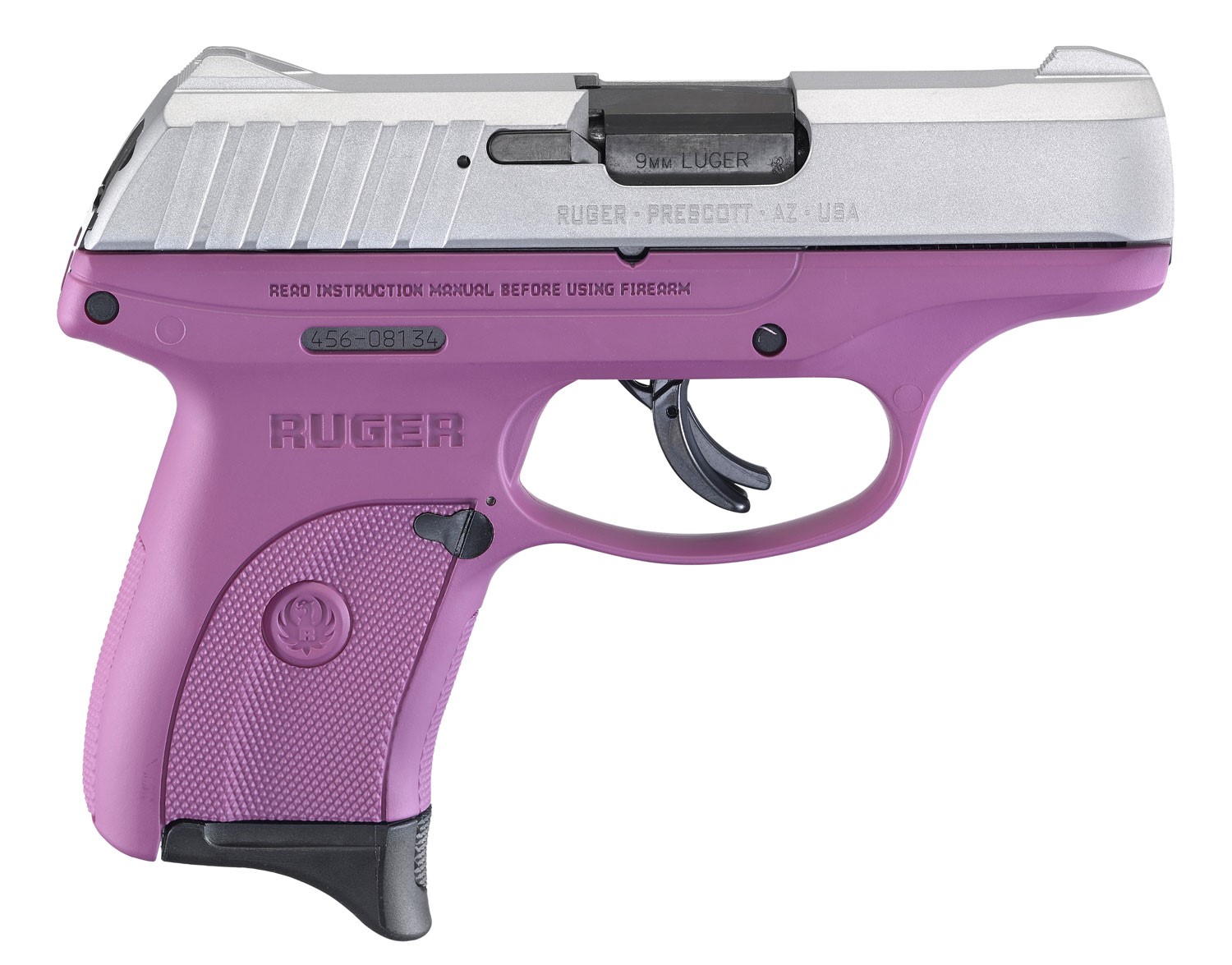 RUGER EC9S 9MM 3.12" PURPLE/SILVER, 7RDS