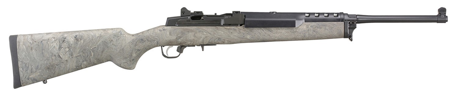 RUGER MINI-14 556 18.5", GHILLIE GREEN HOGUE STOCK, 5RDS