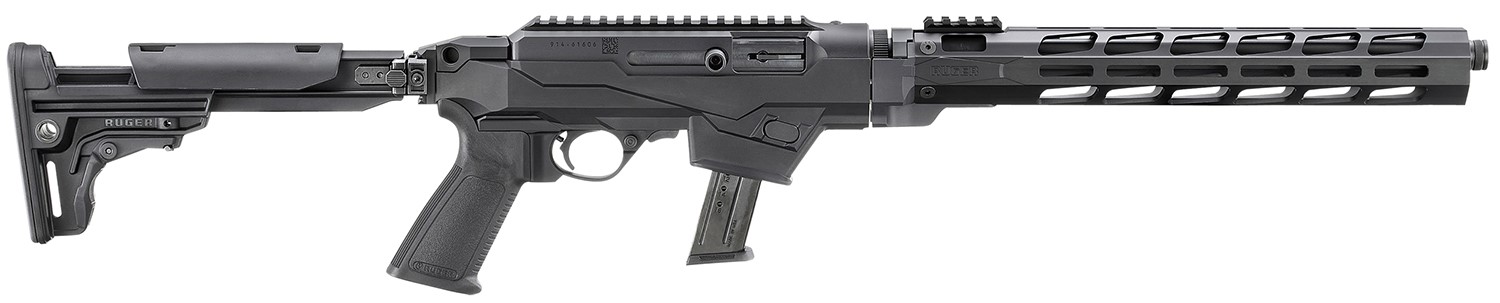 RUGER PC CARBINE, 9MM, 16.12", BLACK FLUTED THREADED BARREL, PICATINNY RAIL RUGER PC CARBINE, 9MM, 16.12", BLACK FLUTED THREADED BARREL, PICATINNY RAIL