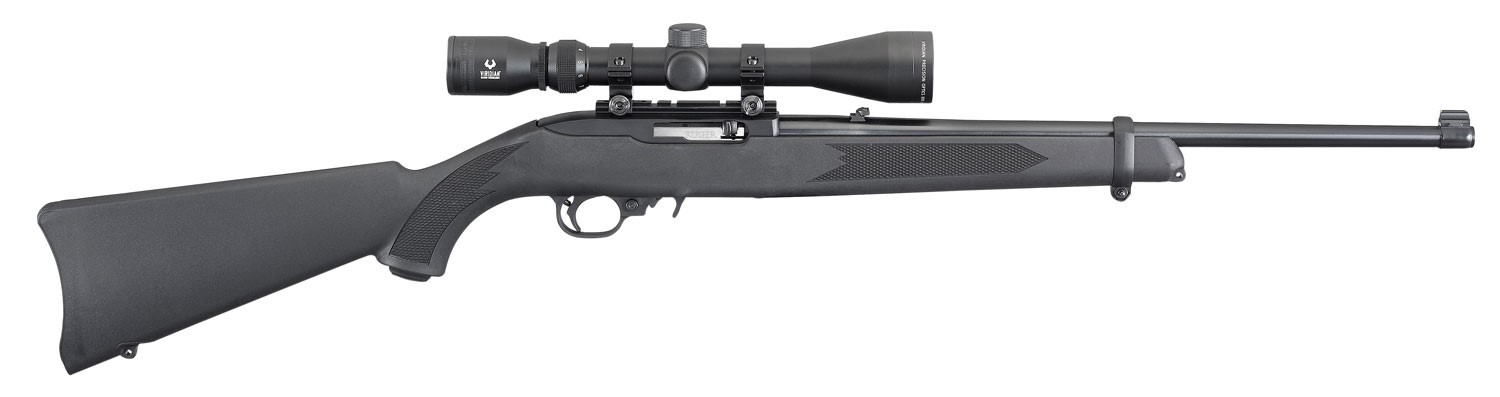 RUGER 10/22 22LR 18.5" W/VIRIDIAN EON 3-9x40 SCOPE, 10RDS