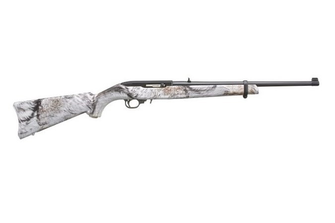 RUGER 10/22 22LR 16" BLUE BARREL, YOTE CAMO, 10RDS