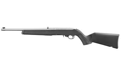 RUG 10/22, 22LR, 16.5", SS THREADED BARREL, BLACK POLYMER STOCK