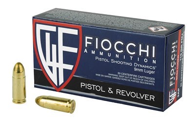 FIOCCHI #9FMJ115 9MM 115 FMJ, 50RDS