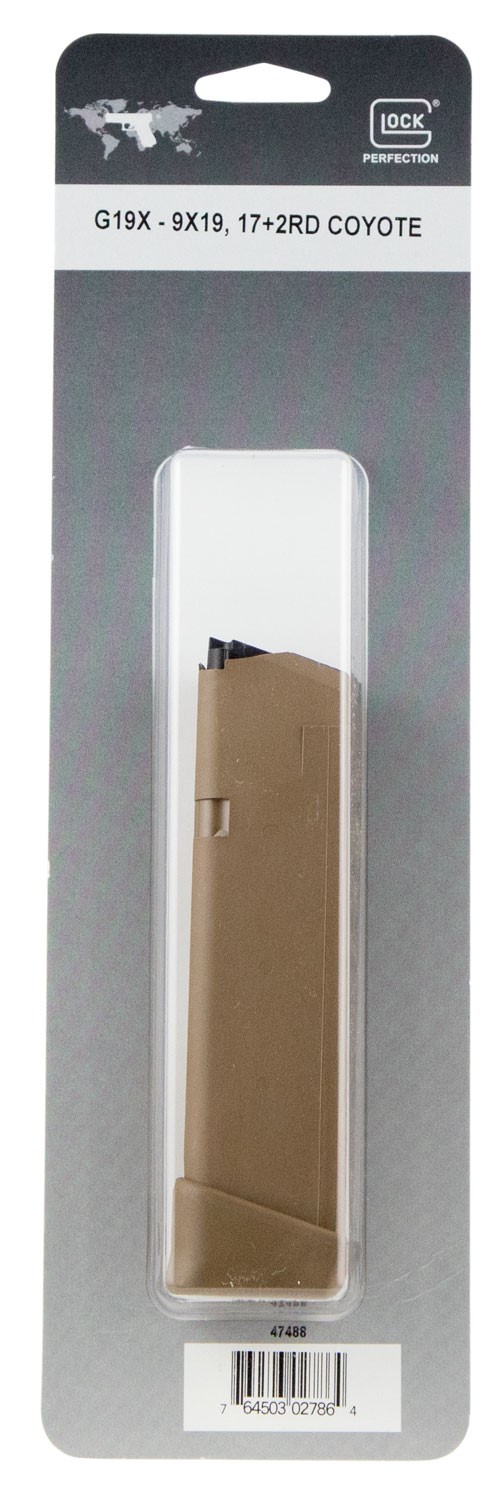 GLOCK 19X 9MM 19ROUND MAGAZINE - COYOTE TAN