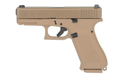GLOCK 19XV 9MM, 4.02" FDE, 2-19RD MAGS, 1-17RD MAG, NIGHTSITES.