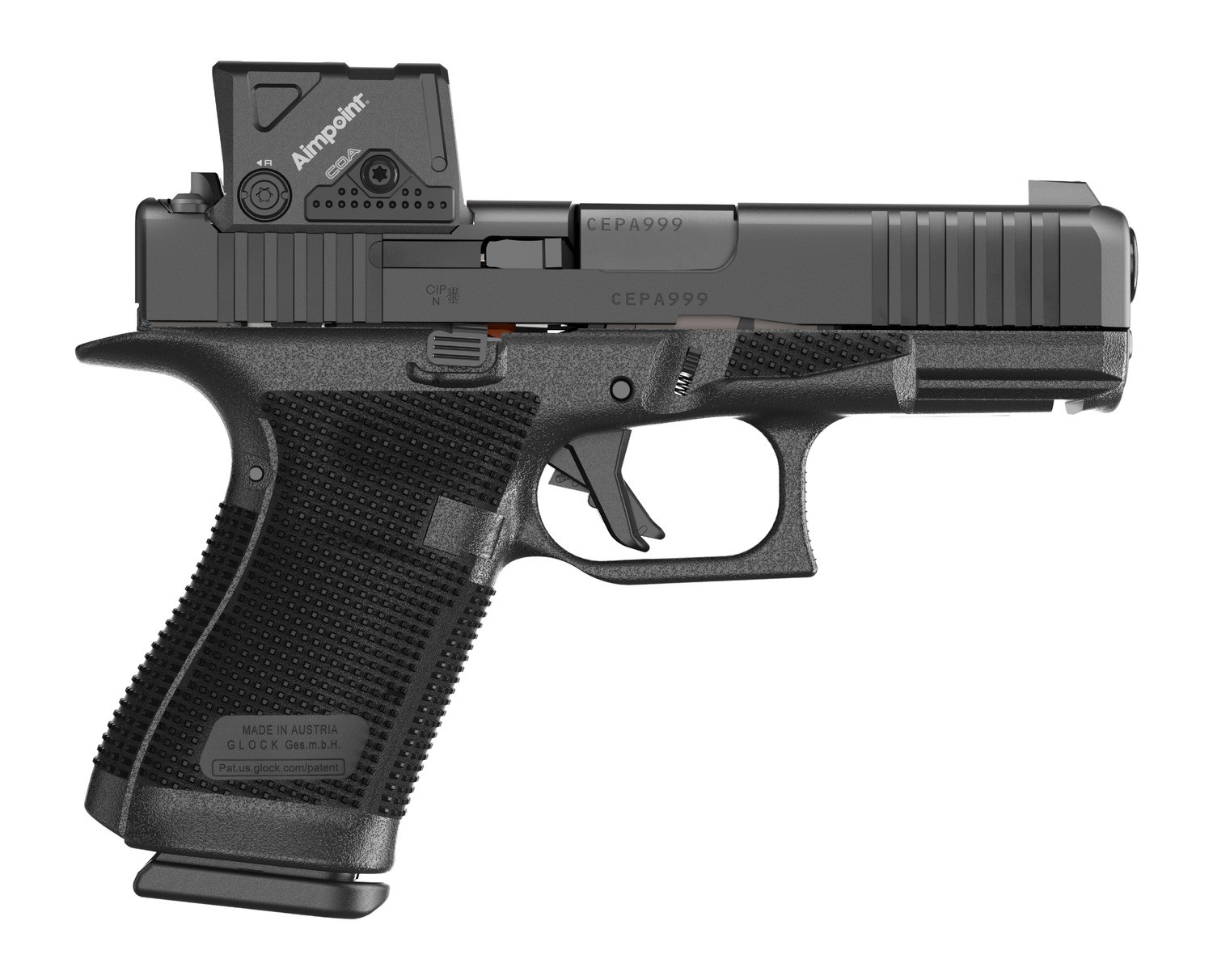 GLOCK 19GN6, 9MM W/COA, 4.02", BLUE LABEL/GSSF ONLY - NOT PERMITTED TO SHIP OUT OF WISCONSIN, PICKUP ONLY.